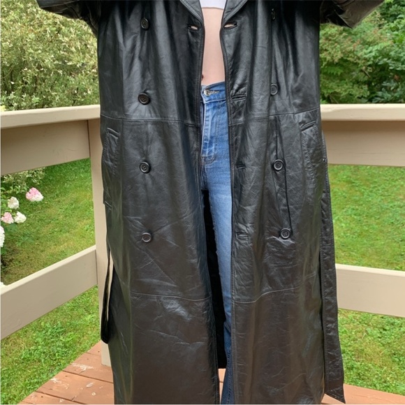 📌 NWOT Vintage Wilson’s Leather Trench Coat - Picture 4 of 9